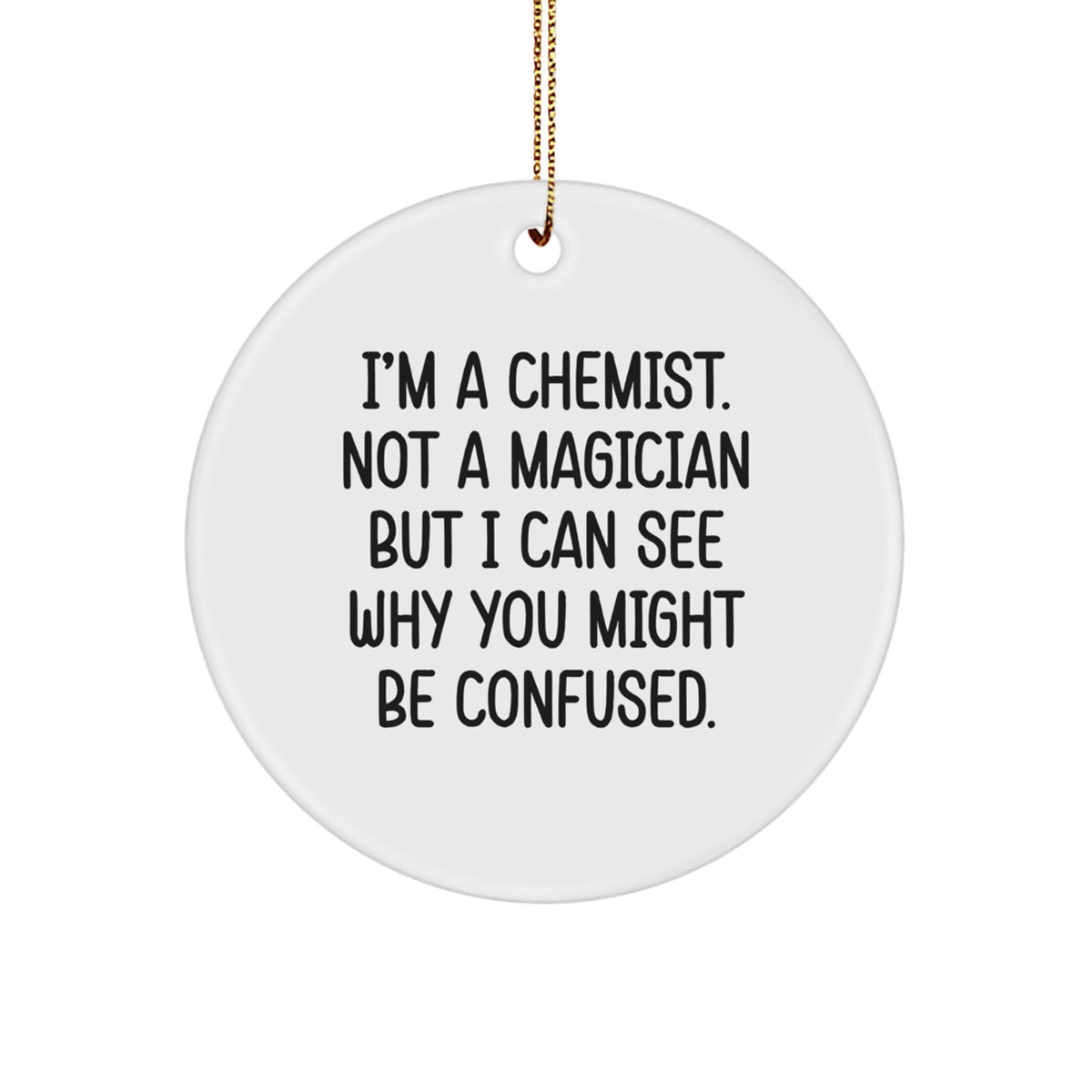 Chemist Circle Ornament Gift for Coworkers Idea Christmas Holiday - Image 1