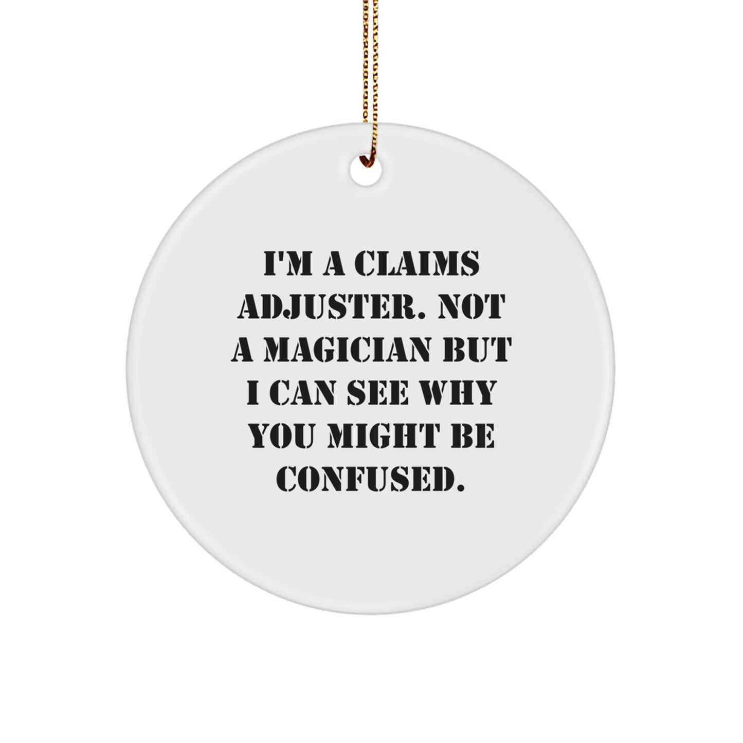 Durable MDF Claims Adjuster Christmas Ornament Idea for Coworkers Gift - Image 1