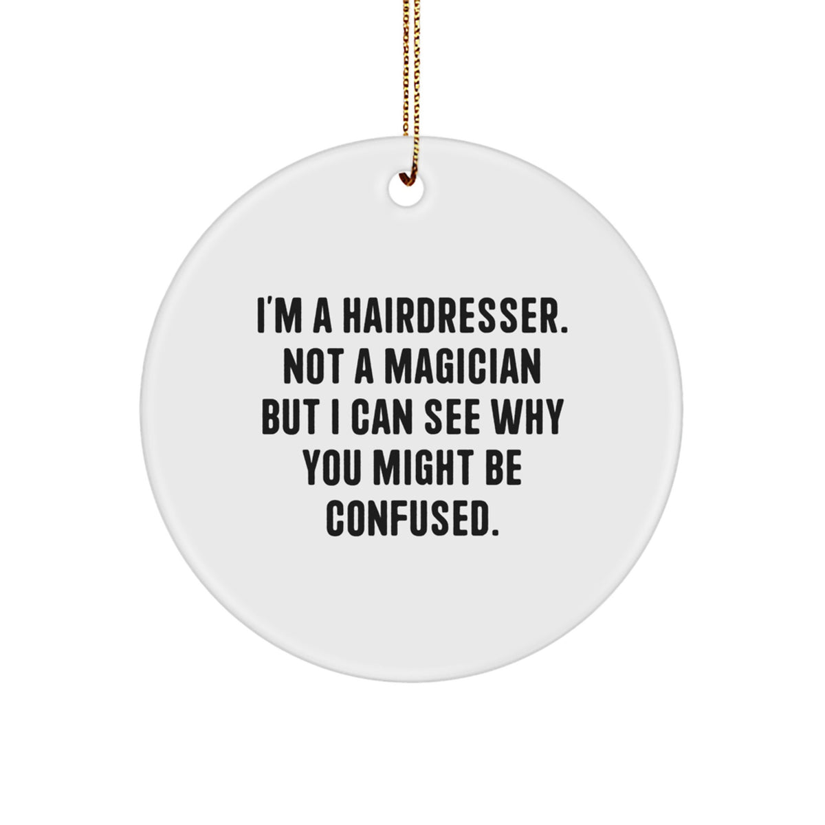 Playful Hairdresser Christmas Ornament for Friends Novelty Gift - Image 1