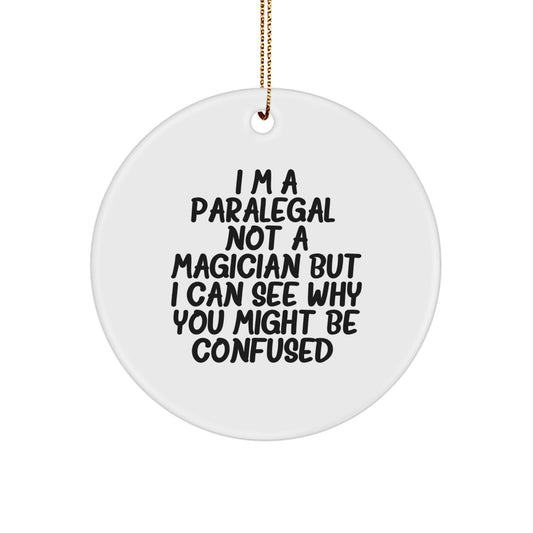 Christmas Unique Gift Paralegal Ornament for Her Present I'm a Paralegal - Image 1