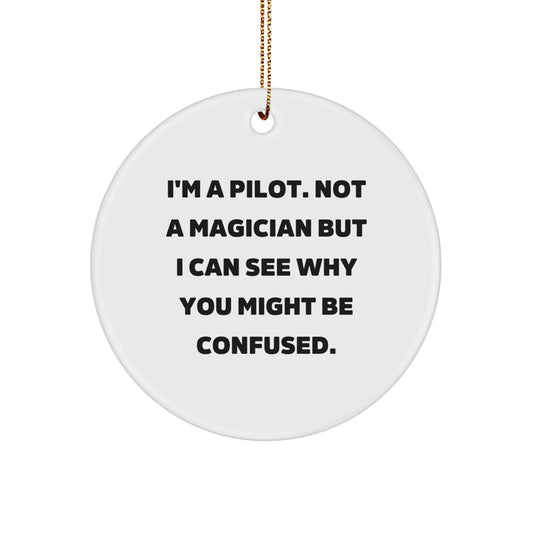 Pilot Keepsake Christmas Ornament for Him Gift I'm a Pilot Friend - Image 1
