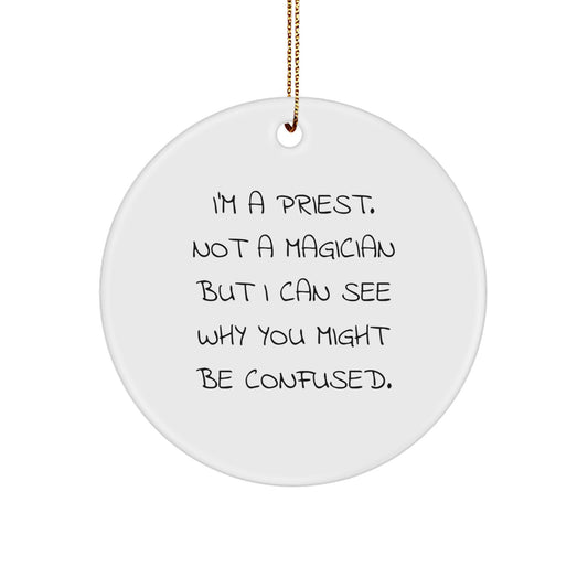 Priest Keepsake Christmas Tree Ornament for Him Holiday Gift - Image 1