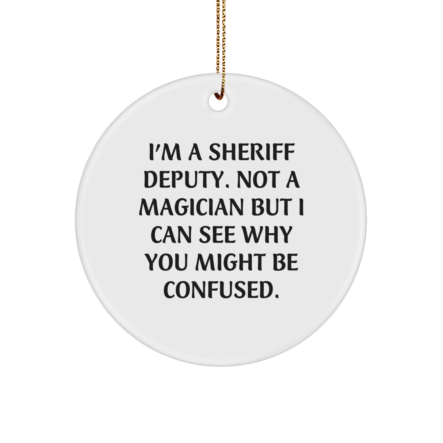Sheriff Deputy Keepsake Bright Holiday Christmas Ornament for Him Gift - Image 1