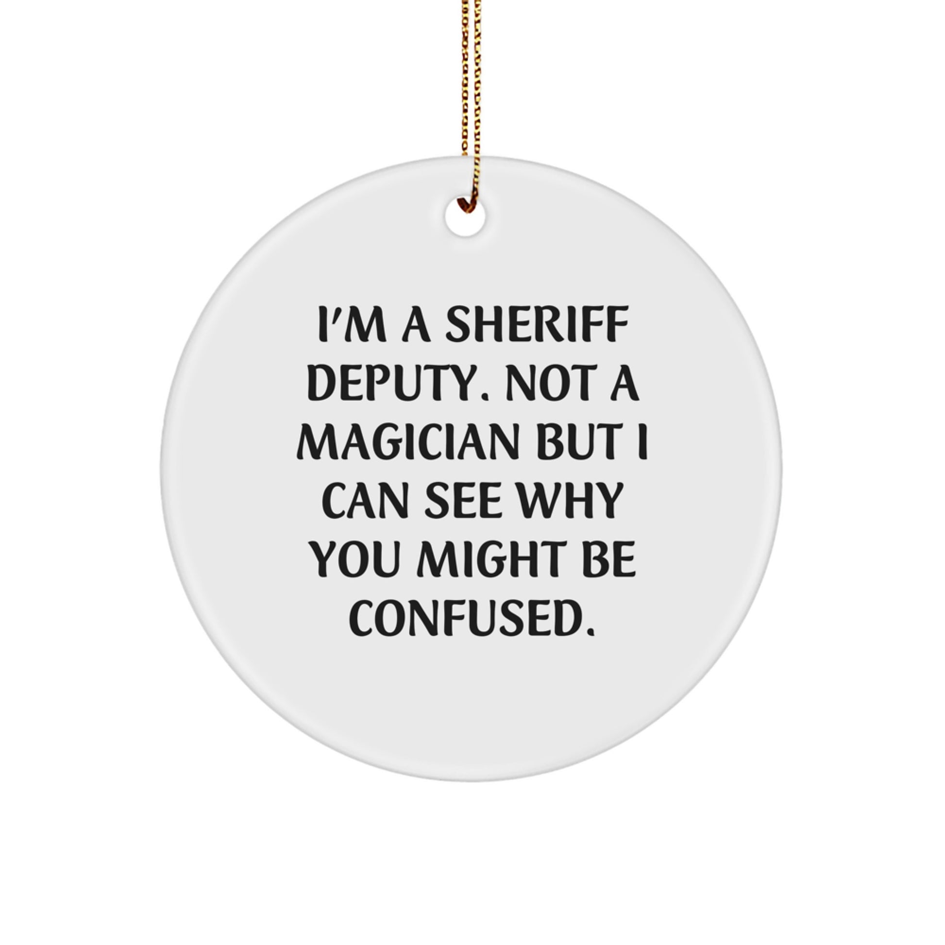 Sheriff Deputy Keepsake Bright Holiday Christmas Ornament for Him Gift - Image 1