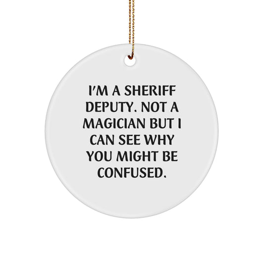 Sheriff Deputy Keepsake Bright Holiday Christmas Ornament for Him Gift - Image 1