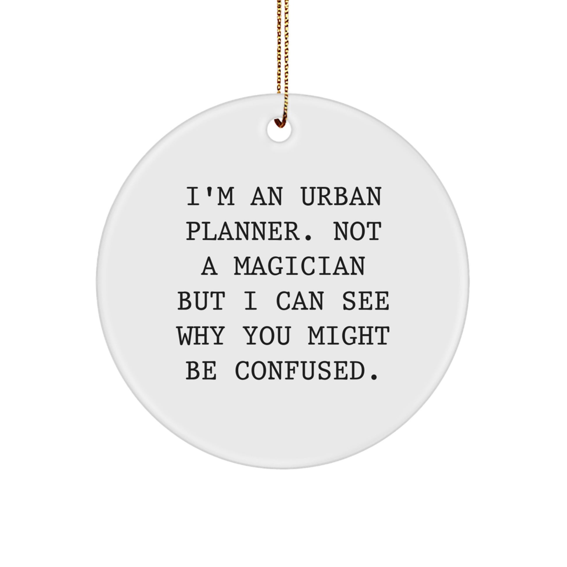 Urban Planner Keepsake Christmas Ornament for Him Bright Surprise Gift - Image 1