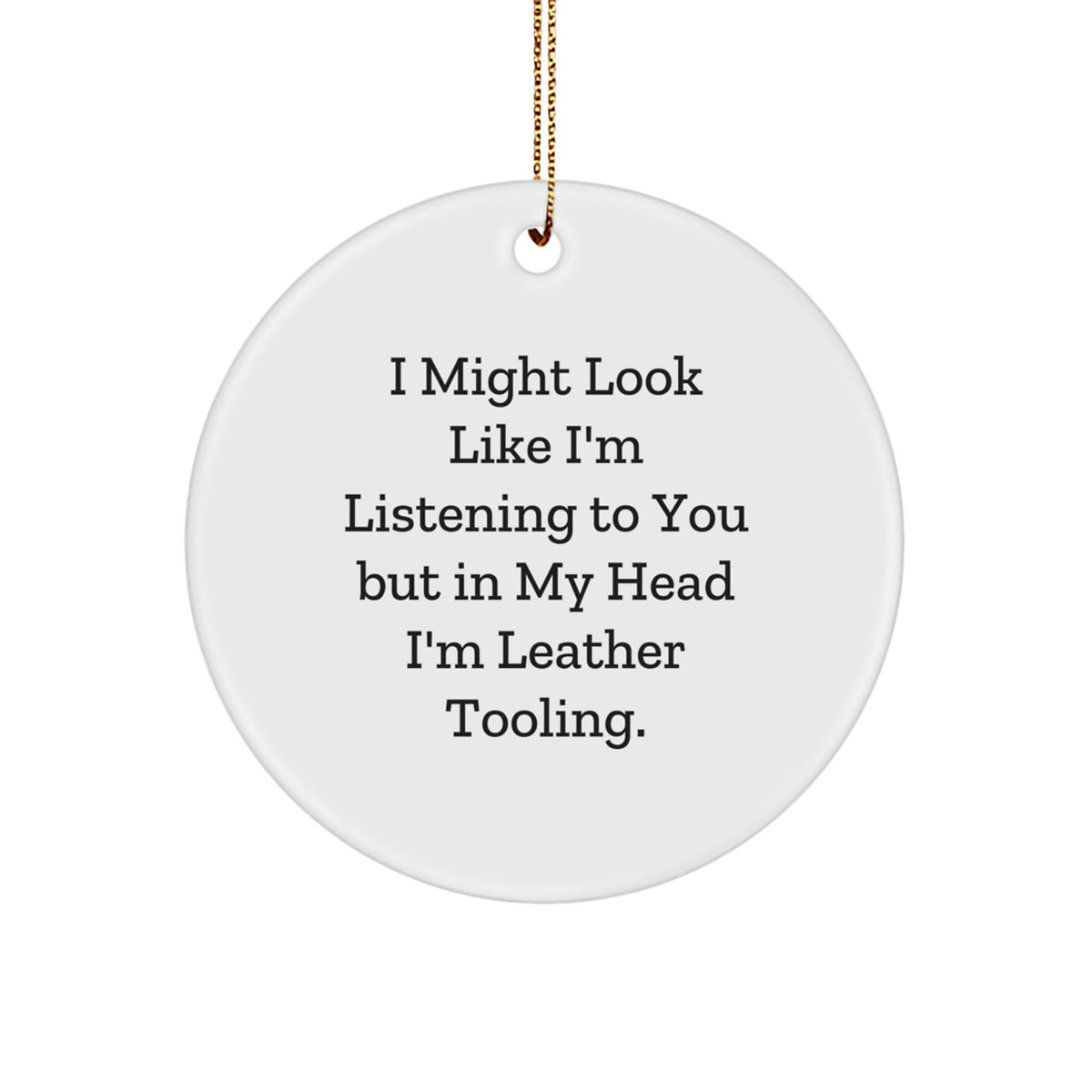 Leather Tooling Circle Ornament Idea Gift I Might Look for Coworkers - Image 1