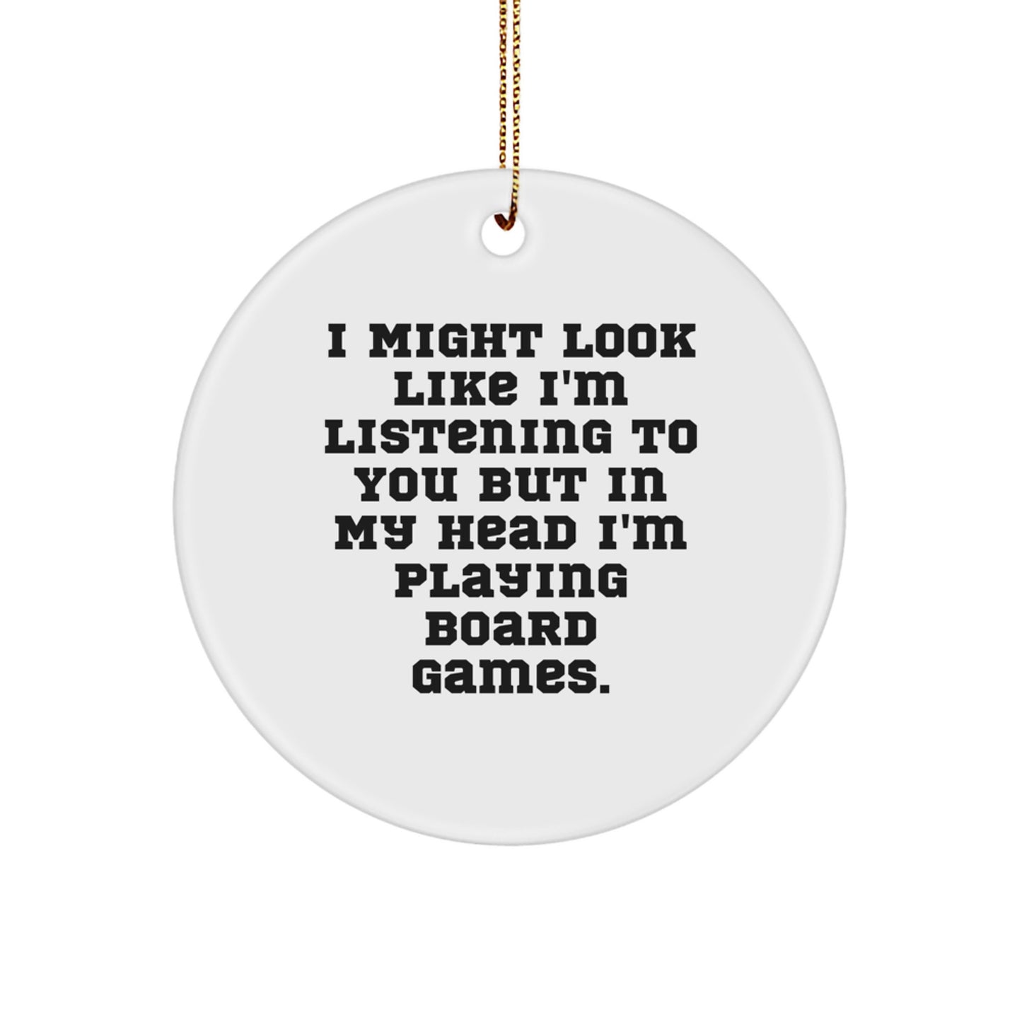 Funny Board Games Circle Ornament Gifts from Friends for Board Games Enthusiasts, Unique Christmas Decorations for Women Men Coworkers Family - Image 1