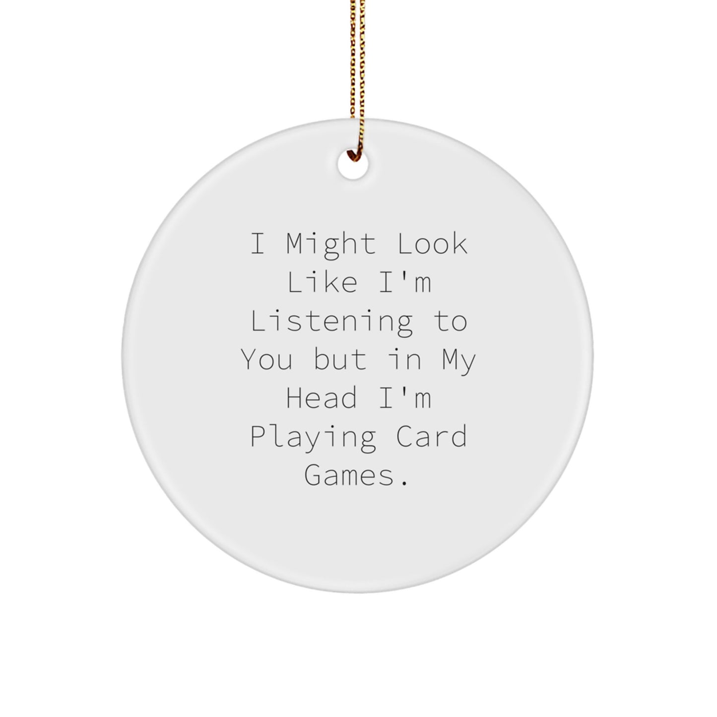 Card Game Lover Keepsake Christmas Ornament for Him Gift - Image 1