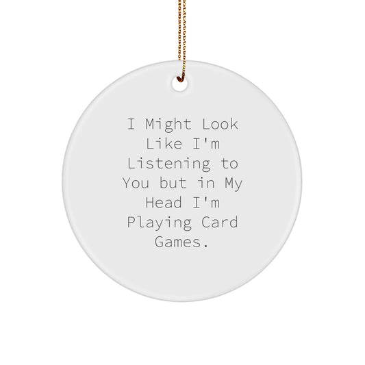 Card Game Lover Keepsake Christmas Ornament for Him Gift - Image 1