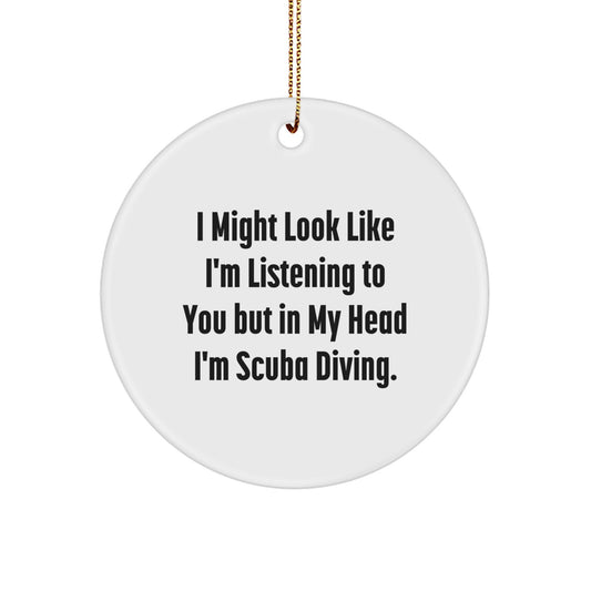 Christmas Gift for Her Scuba Diving Present Ornament - Image 1