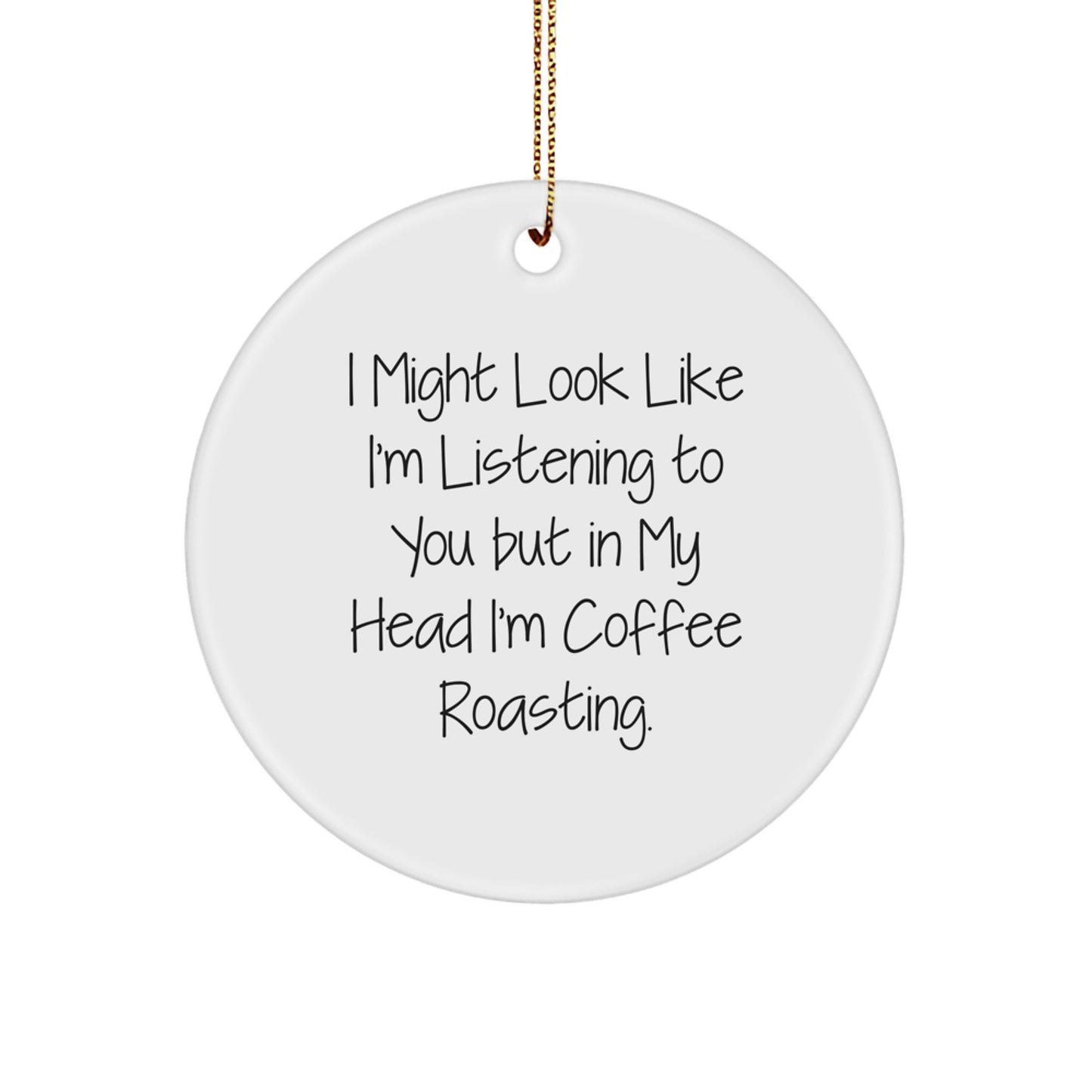 Coffee Roasting Circle Ornament for Roommates Memento Christmas Gift - Image 1