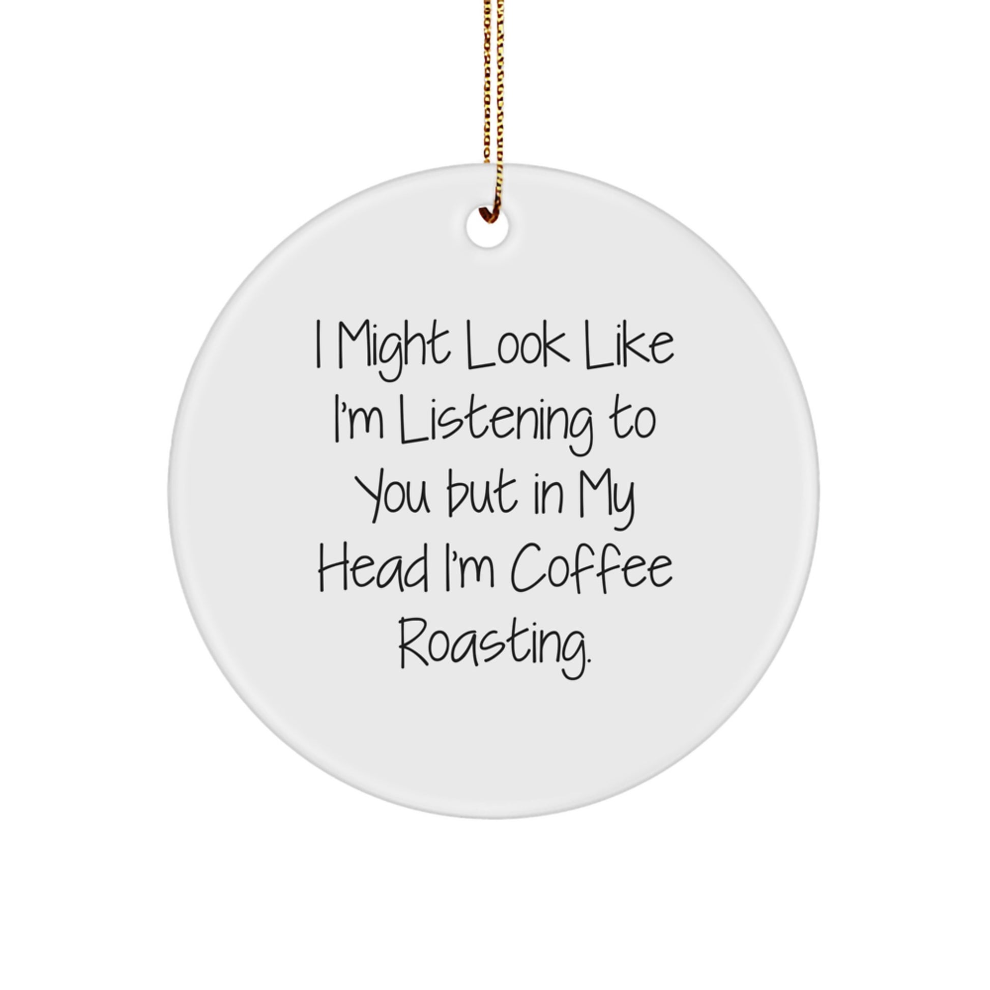 Coffee Roasting Circle Ornament for Roommates Memento Christmas Gift - Image 1