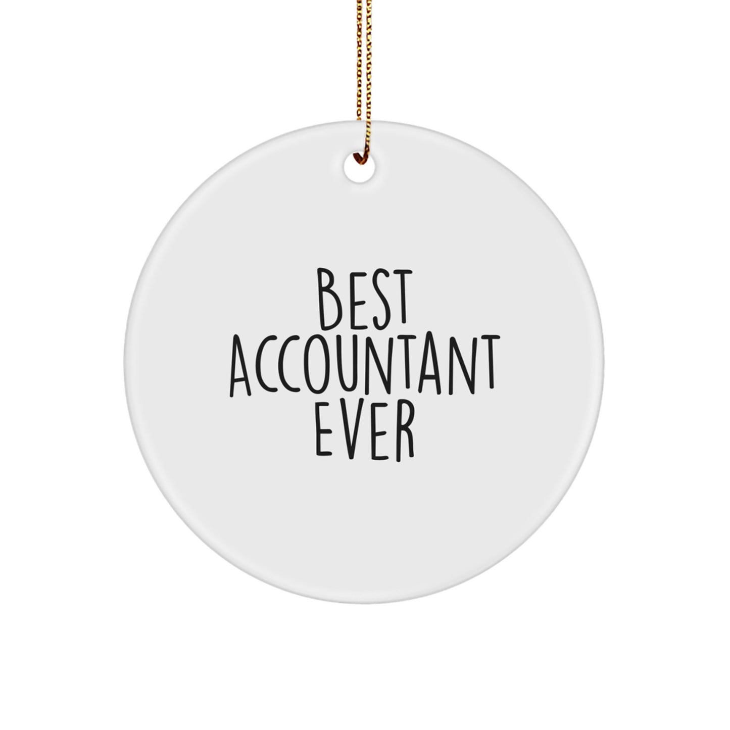Funny Accountant Gifts from Family, Best Accountant Ever Circle Ornament for Christmas Unique Gifts, Accountant Men Women Friends Coworkers - Image 1