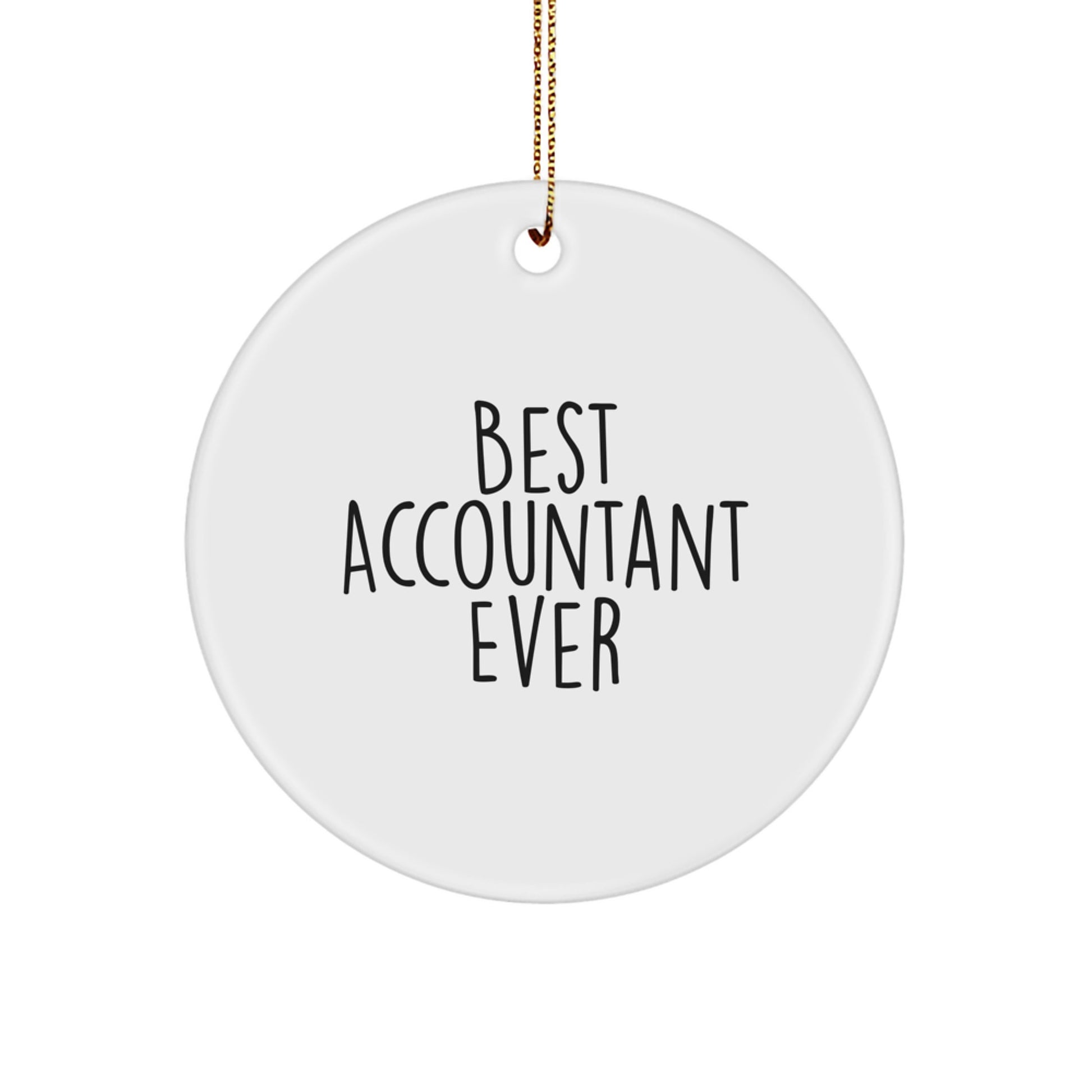 Funny Accountant Gifts from Family, Best Accountant Ever Circle Ornament for Christmas Unique Gifts, Accountant Men Women Friends Coworkers - Image 1