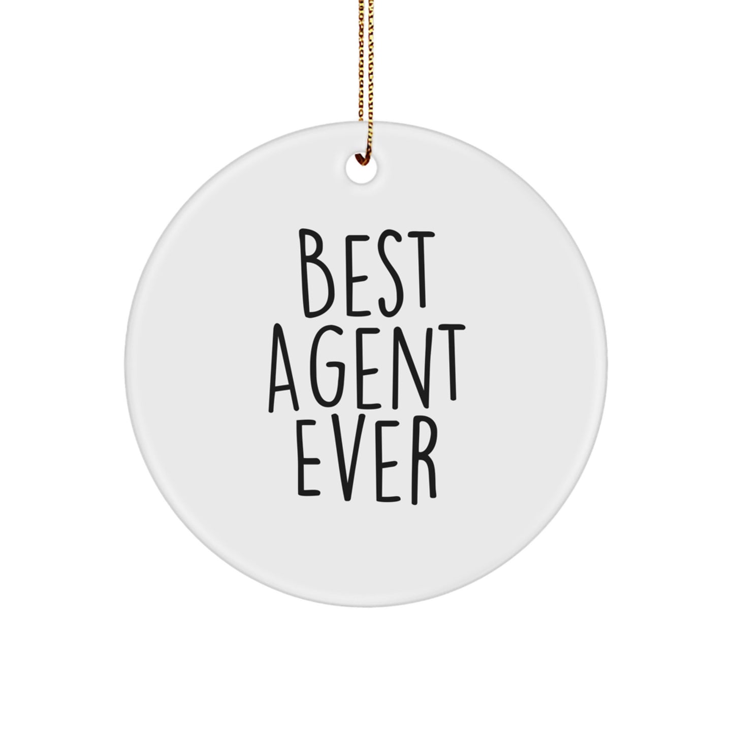 Funny Agent Gifts from Friends for Best Agent Ever Christmas Unique Circle Ornament, Agent Agent Circle Ornaments, Agent Agent Gift - Image 1