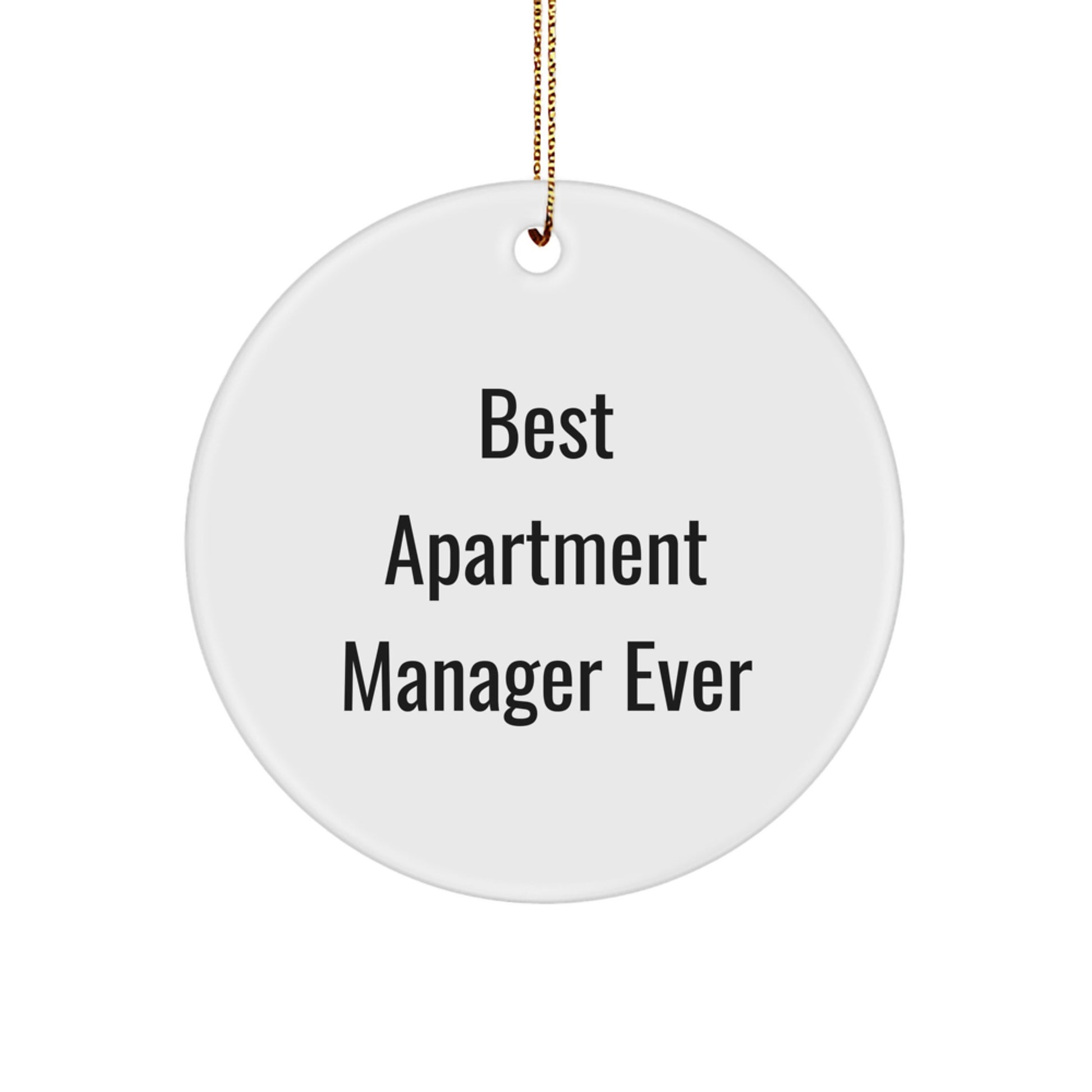 Funny Apartment Manager Gifts from Friends, Best Apartment Manager Ever Quote Christmas Unique Gifts for Apartment Manager Men - Image 1
