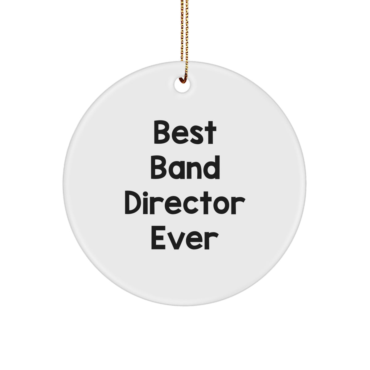 Christmas Unique Gift Band Director Circle Ornament for Her Present - Image 1