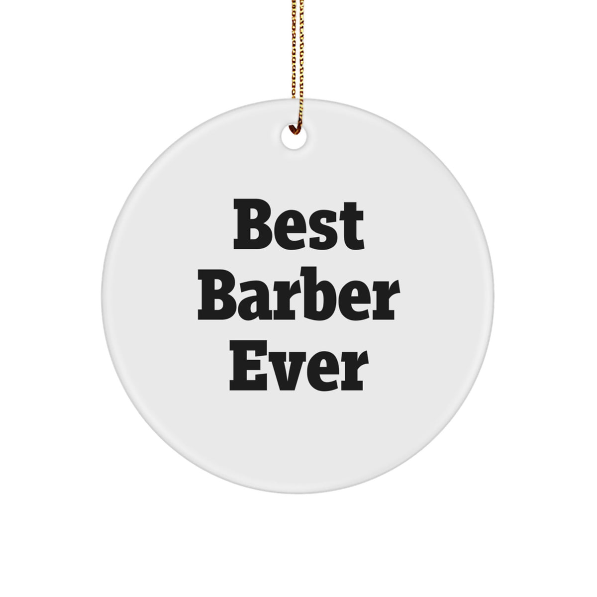Barber Circle Ornament Idea for Coworkers Keepsake Christmas Gift - Image 1