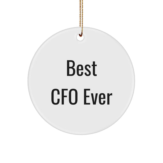 Christmas Gift For Her Cfo Circle Ornament Best Cfo Ever Present - Image 1
