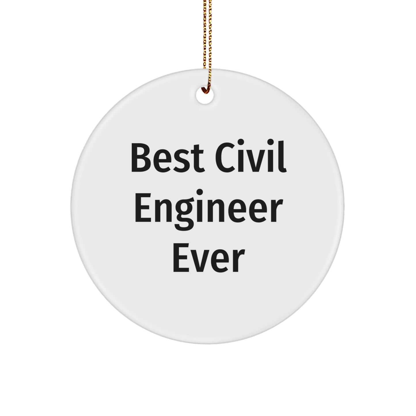 Civil Engineer Keepsake Christmas Ornament for Him Gift - Image 1