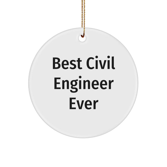 Civil Engineer Keepsake Christmas Ornament for Him Gift - Image 1