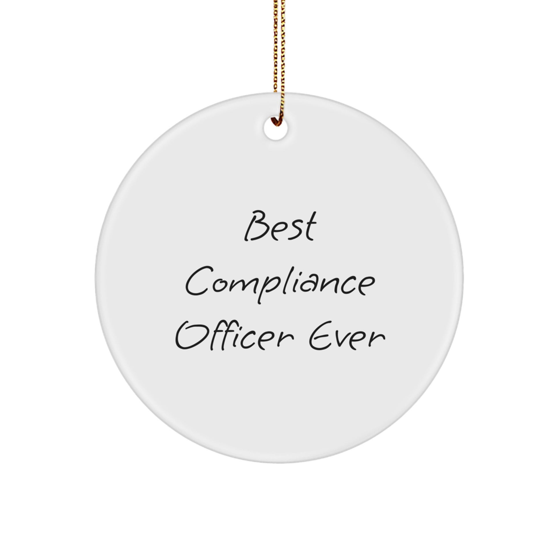 Christmas Gift for Her Compliance Officer Circle Ornament Present - Image 1