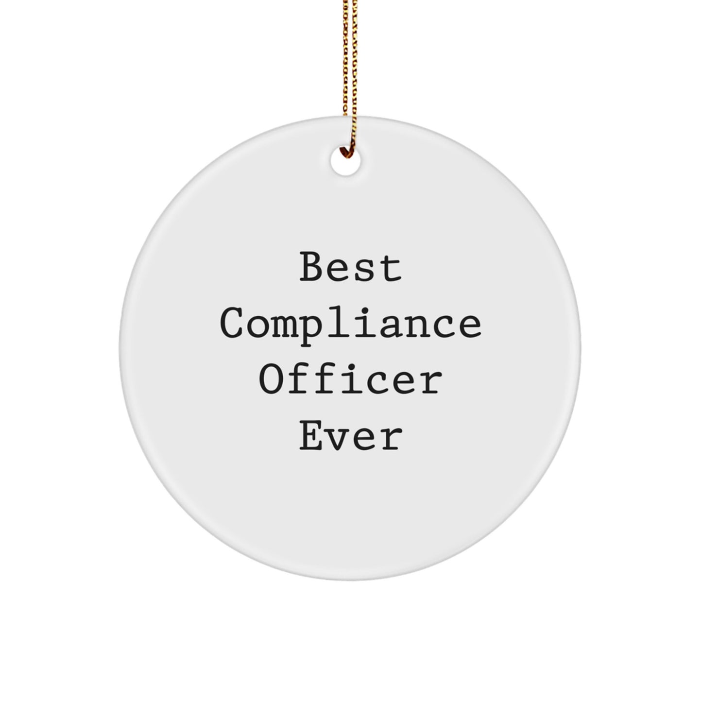 Cheeky Compliance Officer Christmas Ornament Gift for Friends - Image 1