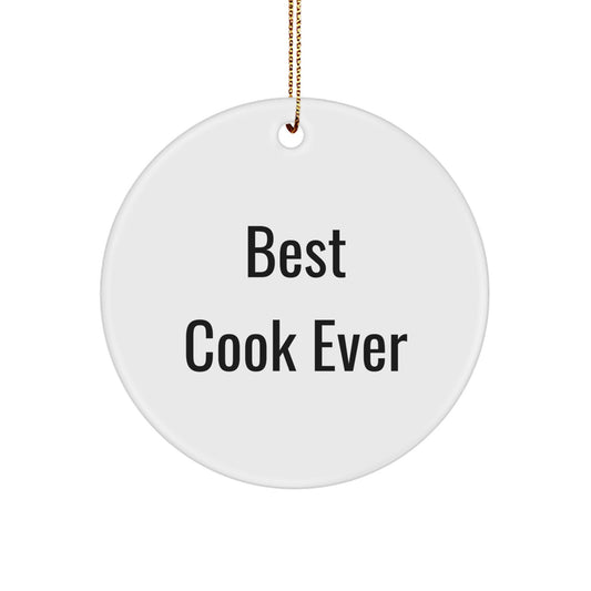 Best Cook Ever Durable Keepsake Christmas Ornament for Him Gift - Image 1
