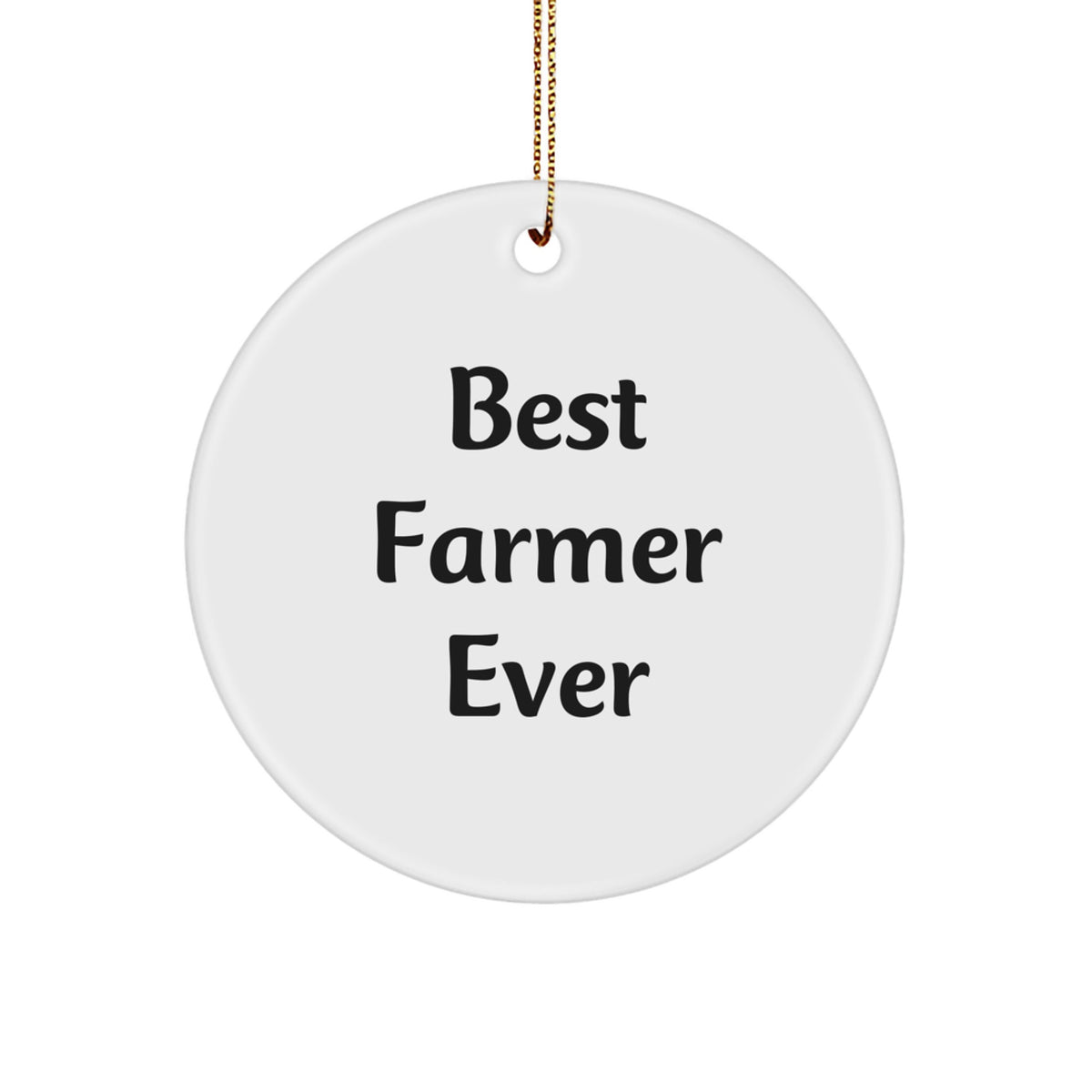 Farmer Circle Ornament Keepsake Idea for Coworkers Christmas Gift - Image 1