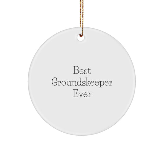 Groundskeeper Circle Ornament for Coworkers Idea Christmas Gift - Image 1