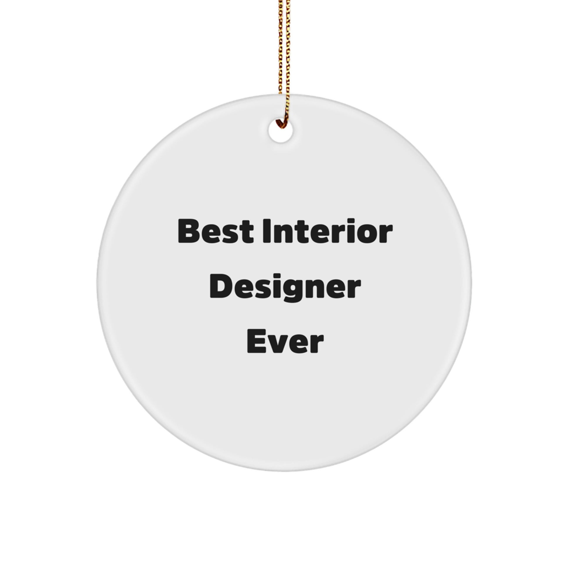 Interior Designer Circle Ornament Idea for Coworkers Christmas Gift - Image 1