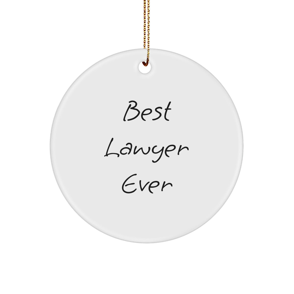 Lawyer Circle Christmas Ornament Gift for Him Keepsake Best Lawyer Ever - Image 1