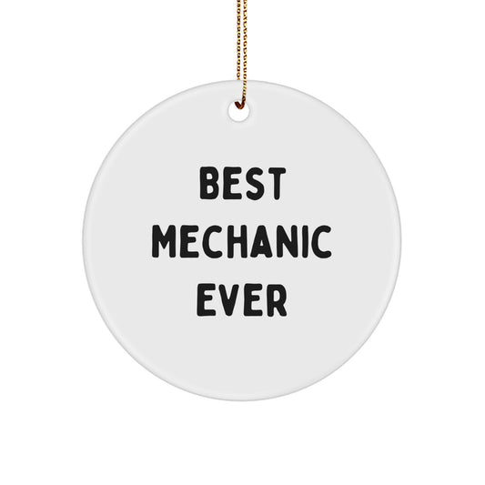 Mechanic Keepsake Christmas Ornament for Him Gift – Best Mechanic Ever - Image 1