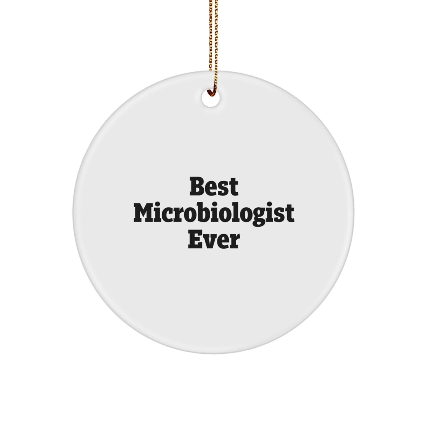 Playful Best Microbiologist Ever Christmas Ornament Gift for Roommates - Image 1