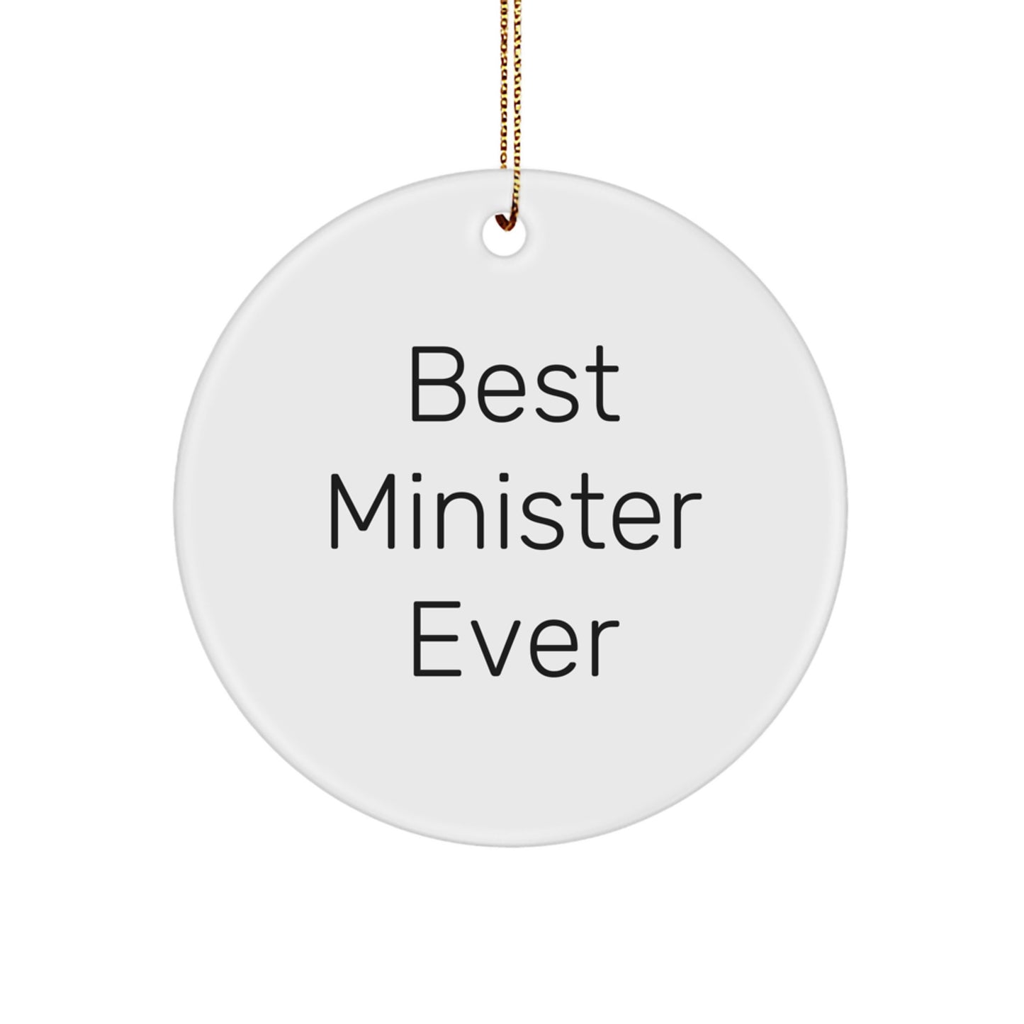 Minister Keepsake Christmas Ornament for Him Gift – Best Minister Ever - Image 1