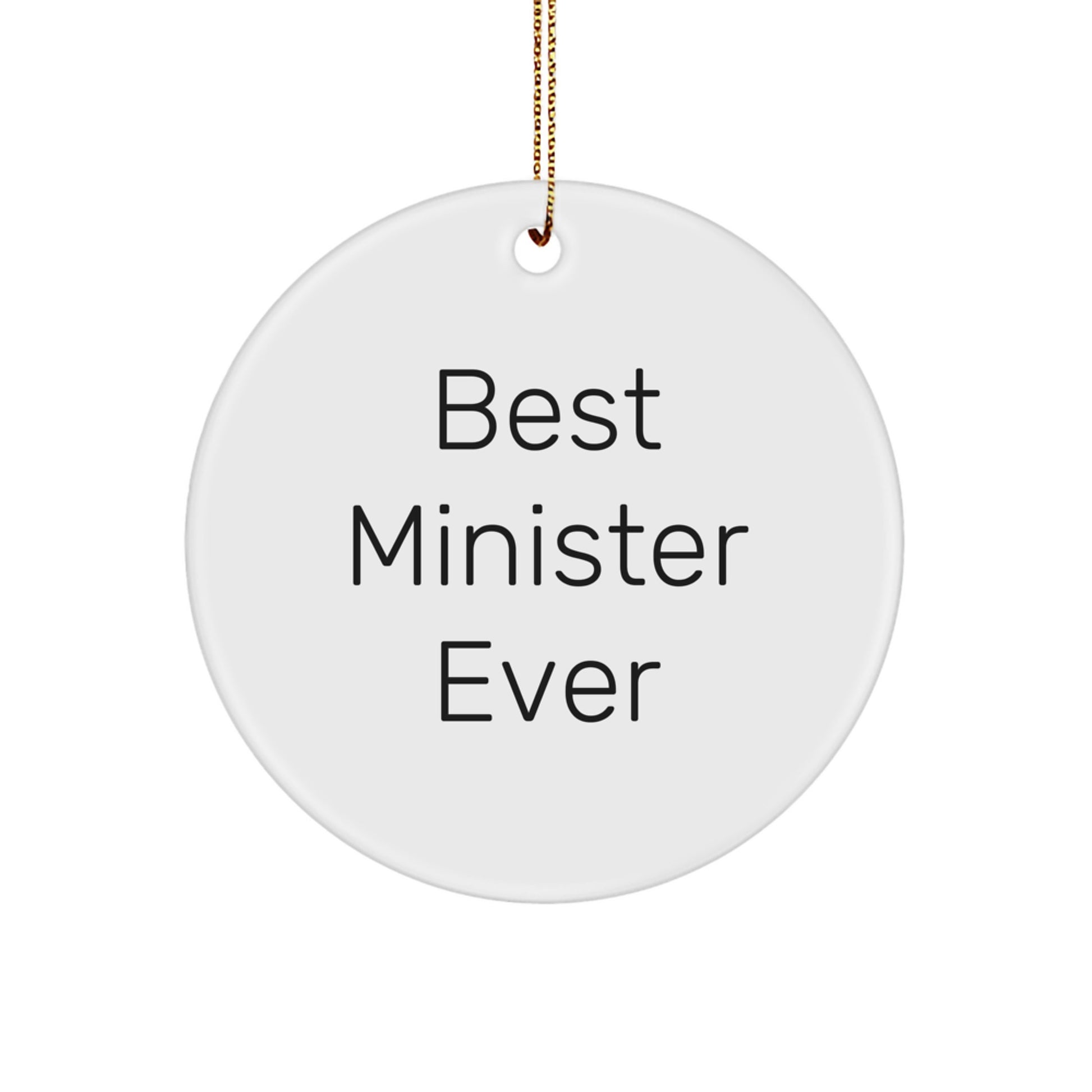 Minister Keepsake Christmas Ornament for Him Gift – Best Minister Ever - Image 1