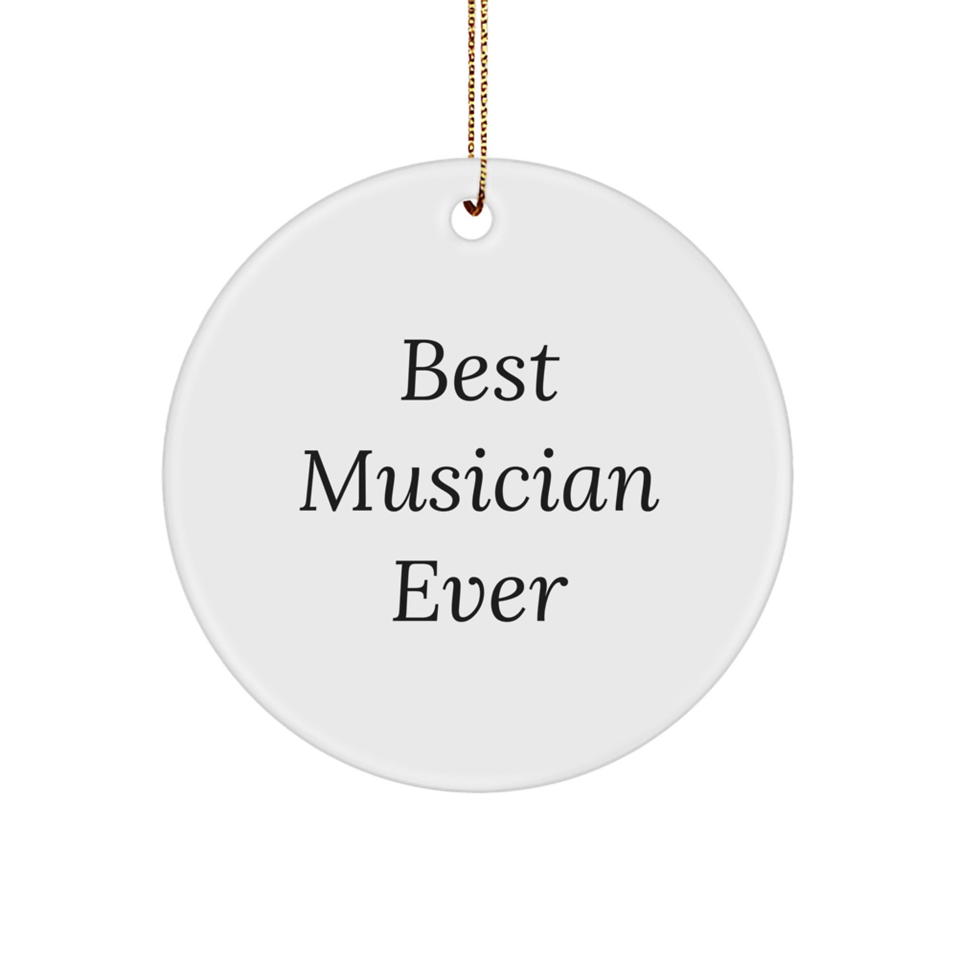 Christmas Gift for Her Musician Circle Ornament Present - Image 1