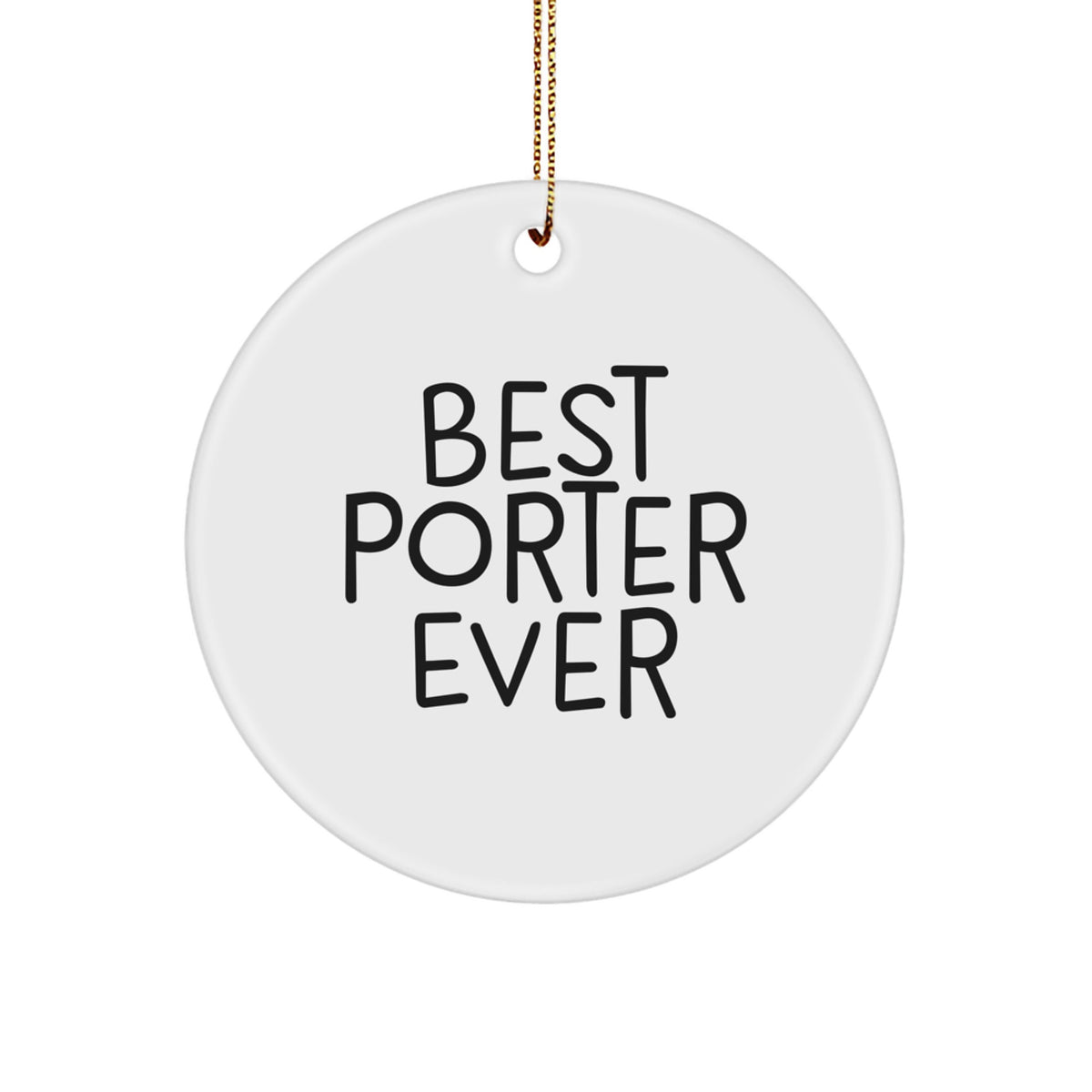 Cheerful Novelty Christmas Ornament for Friends – Best Porter Ever Gift - Image 1