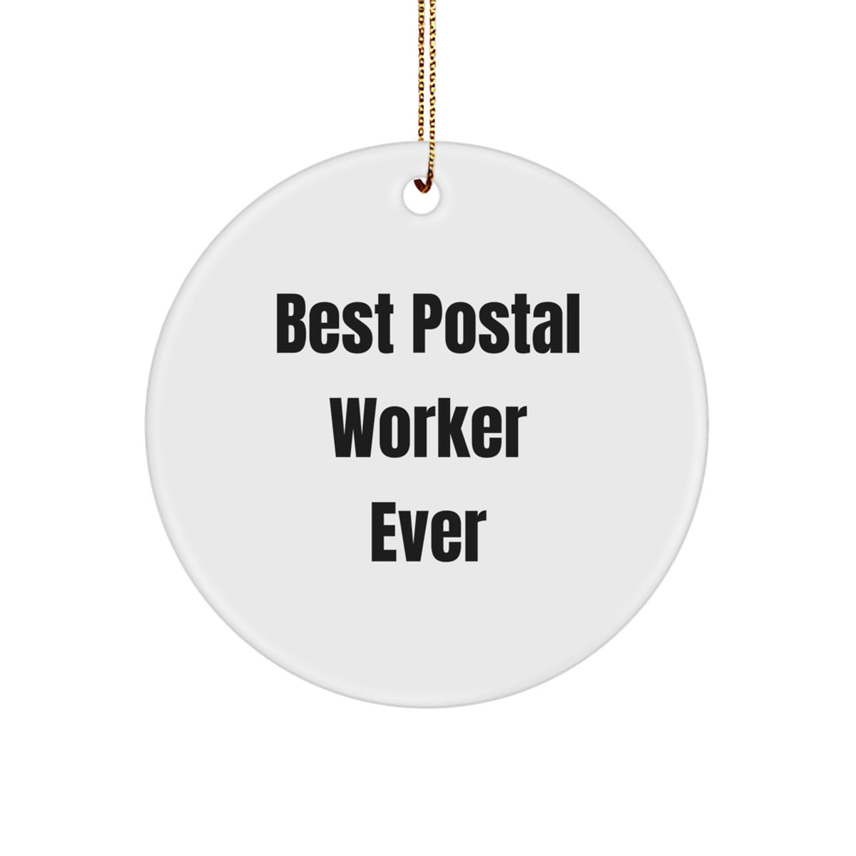 Christmas Gift Ornament for Her Present – Best Postal Worker Ever - Image 1