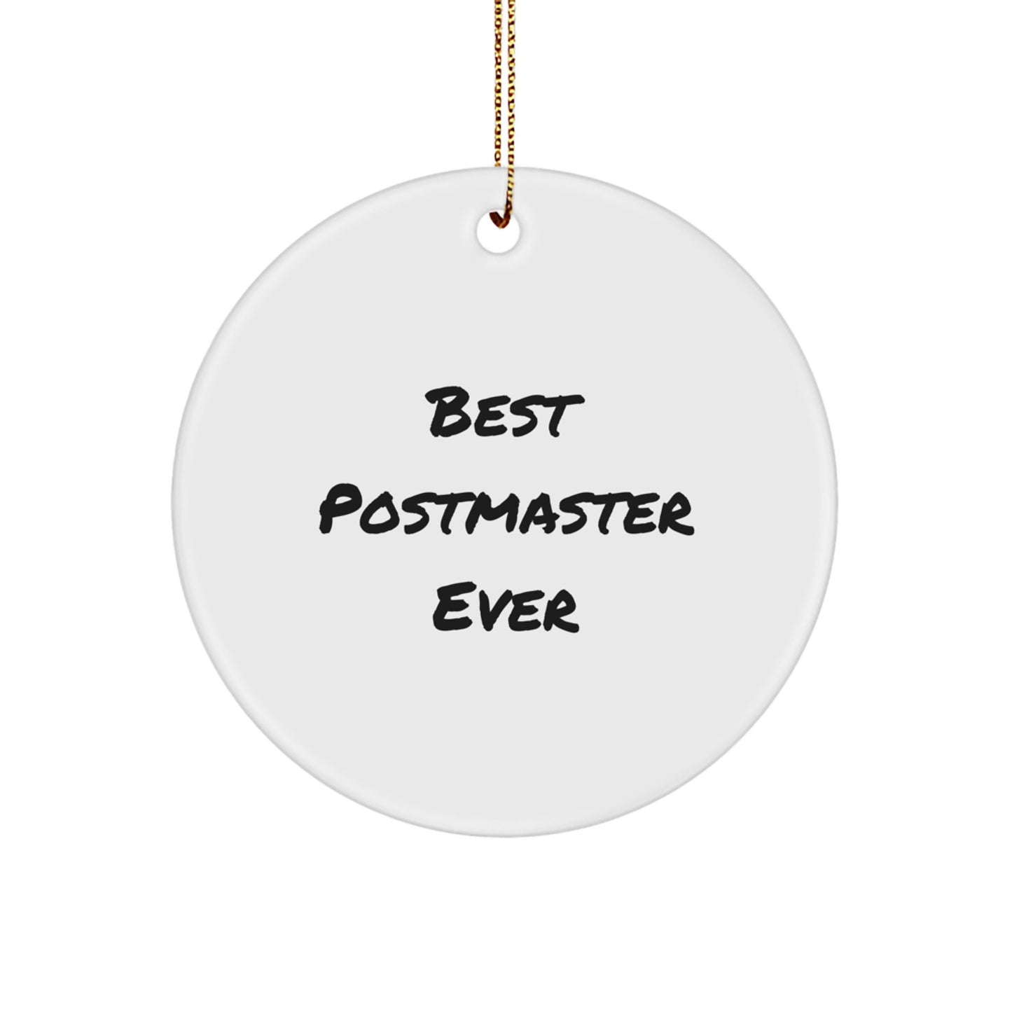 Postmaster Circle Ornament for Teens Best Postmaster Ever Christmas Gift - Image 1