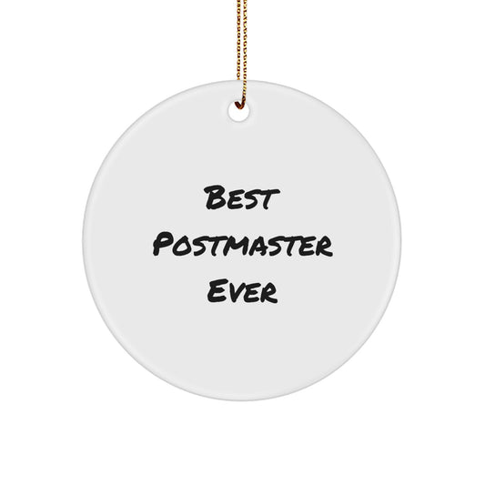 Postmaster Circle Ornament for Teens Best Postmaster Ever Christmas Gift - Image 1