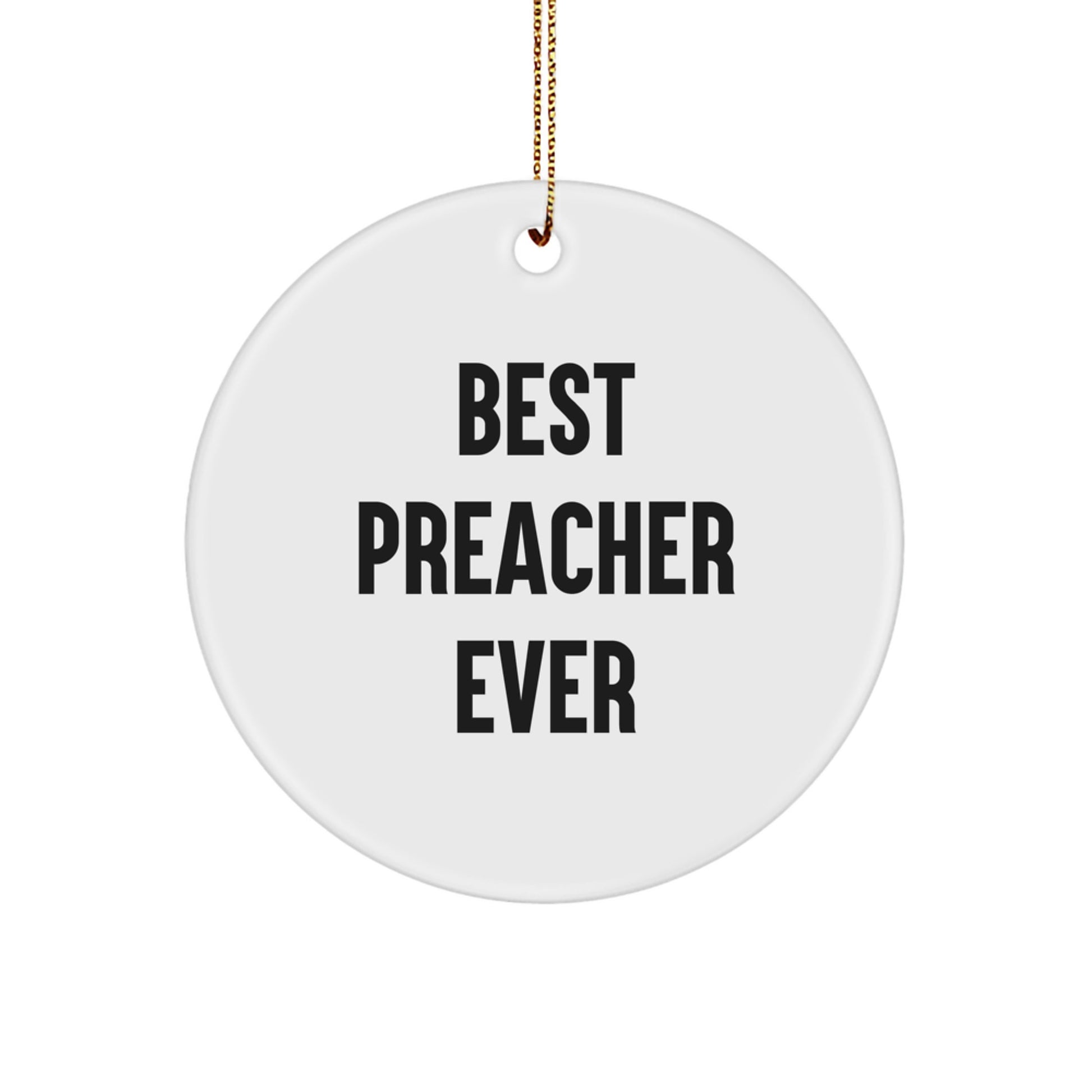Christmas Gift Ornament for Her Best Preacher Ever Present - Image 1