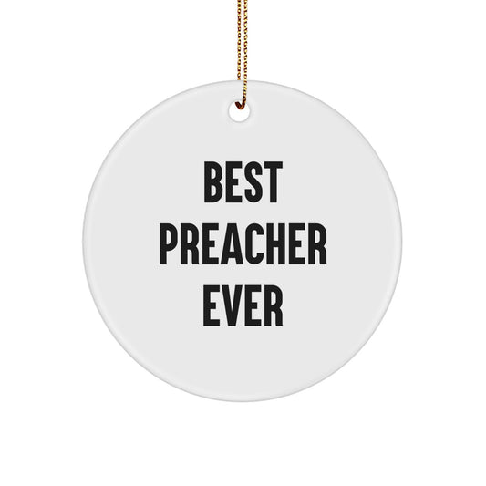 Christmas Gift Ornament for Her Best Preacher Ever Present - Image 1