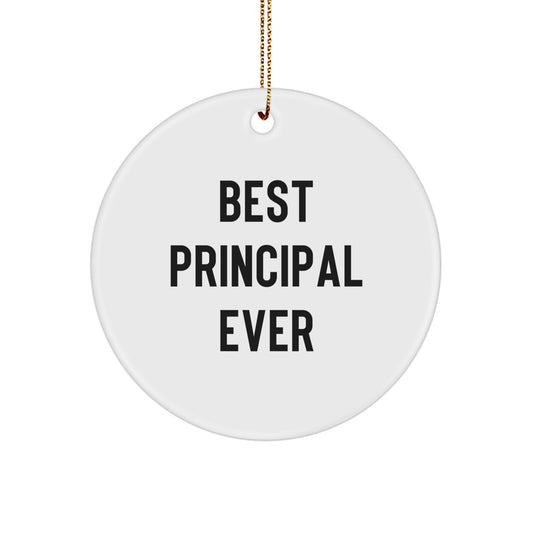 Best Principal Circle Ornament Keepsake for Him Christmas Gift - Image 1