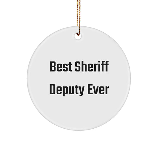 Christmas Gift for Her Sheriff Deputy Best Sheriff Deputy Ever Ornament - Image 1
