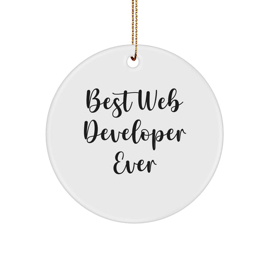 Christmas Ornament for Her Present Gift Best Web Developer Ever - Image 1