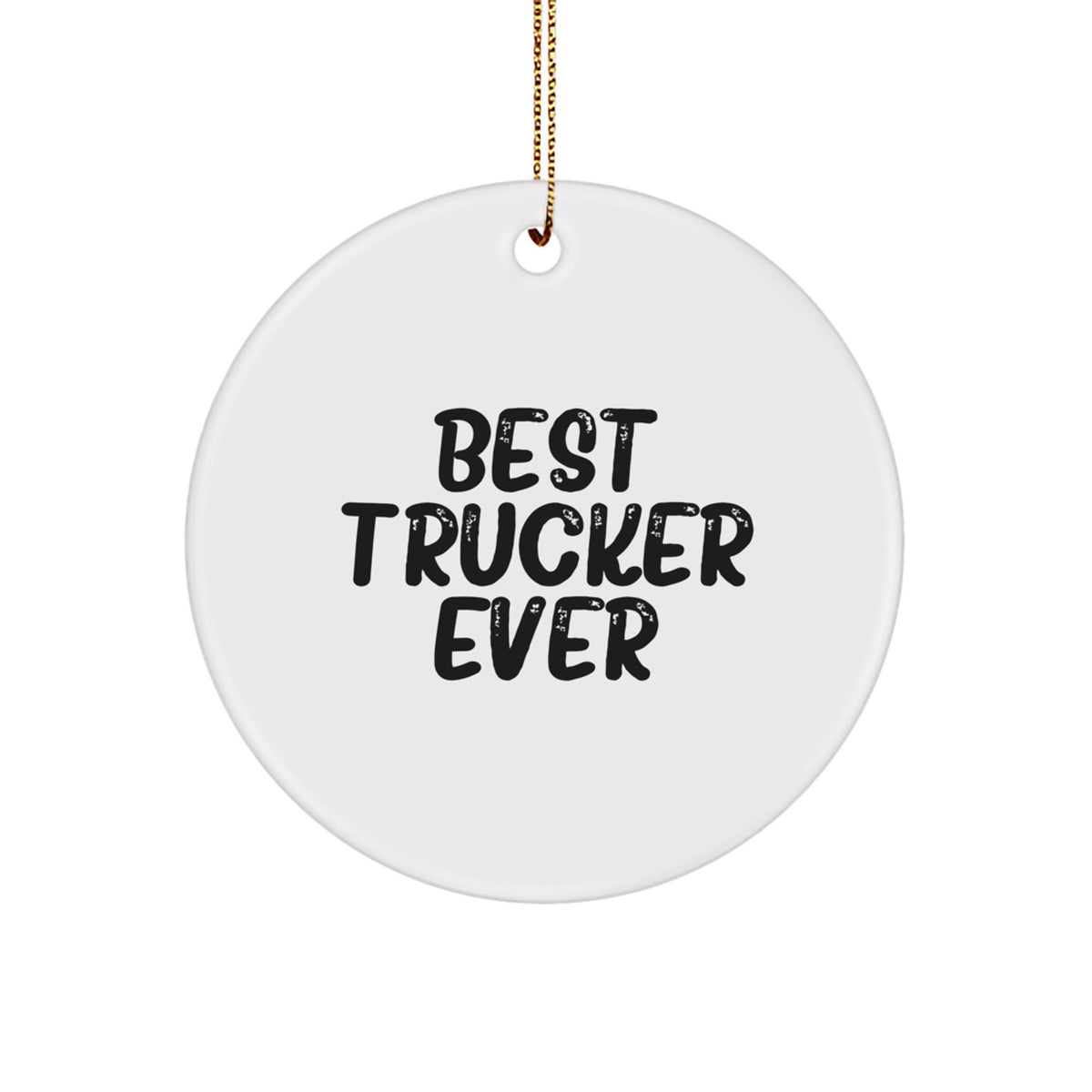 Favorite Trucker Circle Ornament for Kids Christmas Gift - Image 1