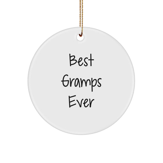Christmas Gift for Her Present Best Gramps Ever Circle Ornament - Image 1