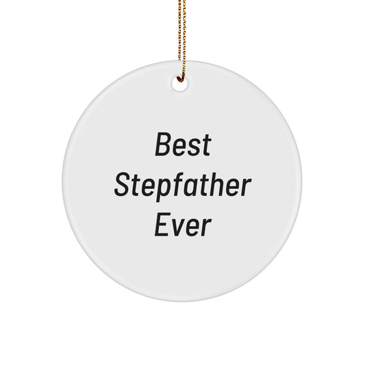 Best Stepfather Ever Keepsake Christmas Ornament for Him Gift - Image 1